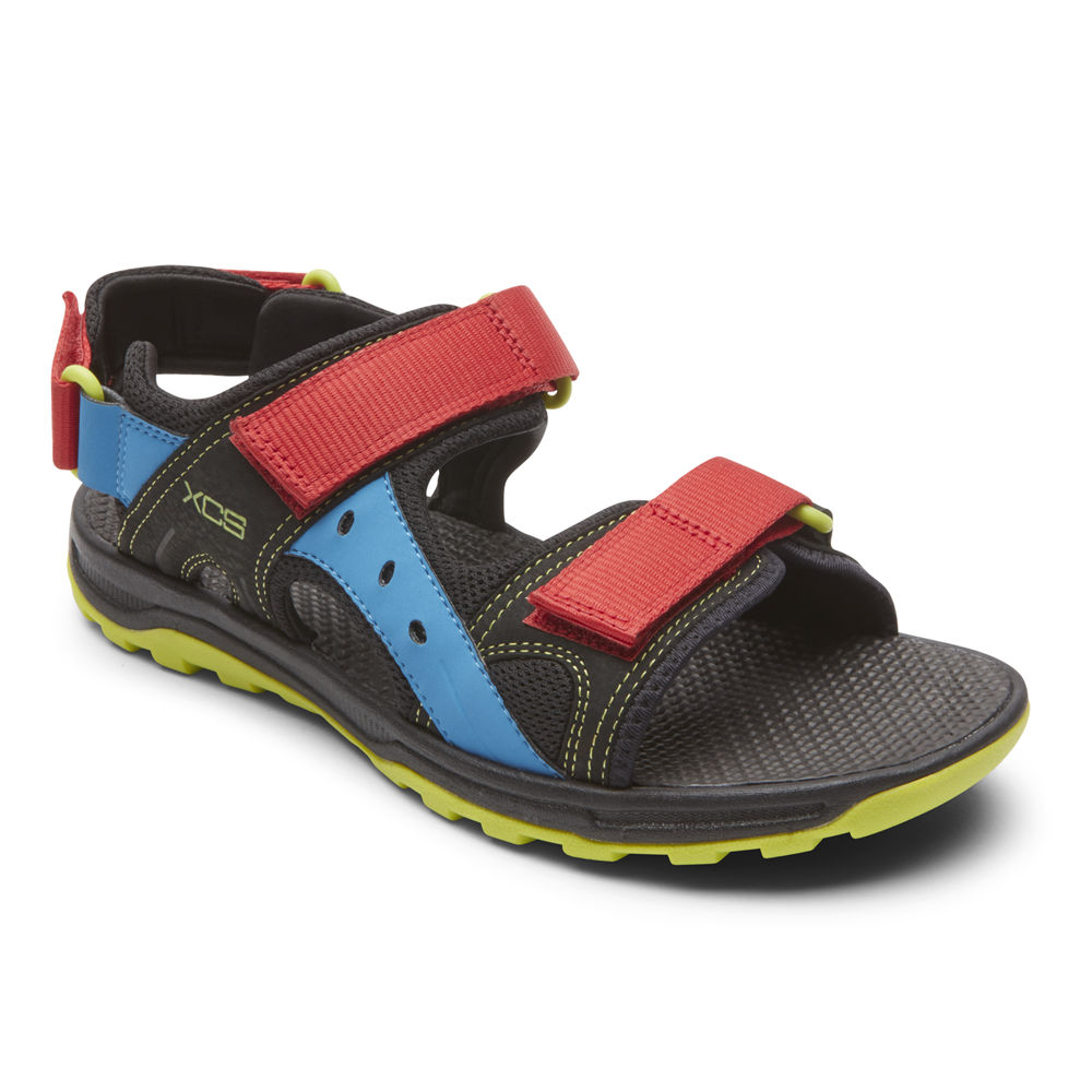 Rockport Mens Sandals Black - Trail Technique Adjustable Velcro - UK 796-UXNOFM